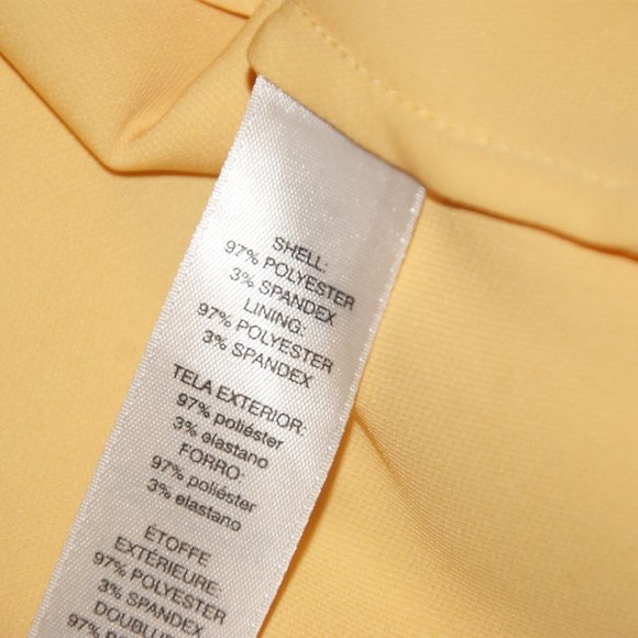 WHBM Maize Yellow Layered Split-Back Blouse sz 4 - Picture 8 of 13